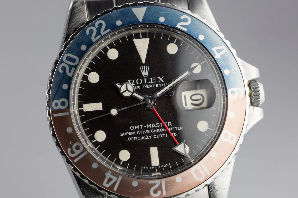 1968 Rolex GMT-Master 1675 "Pepsi" with Box and Double Punch Papers