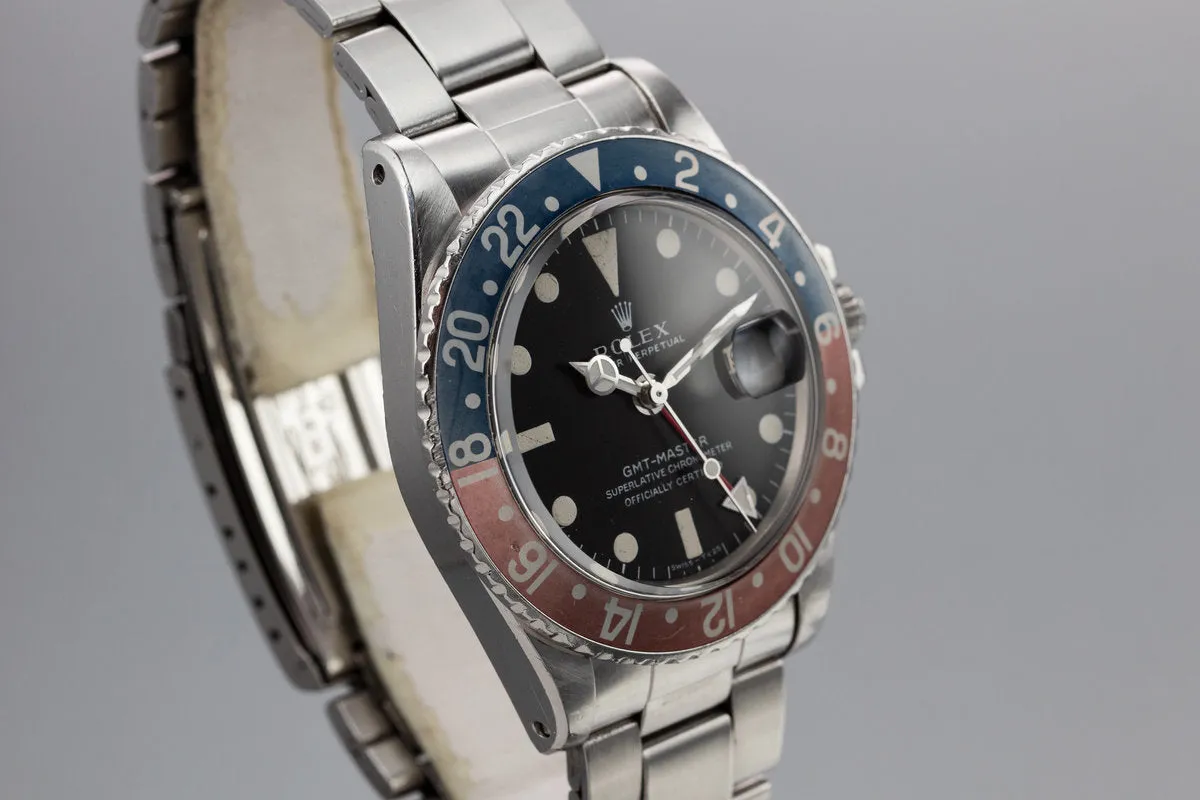 1968 Rolex GMT-Master 1675 "Pepsi" with Box and Double Punch Papers