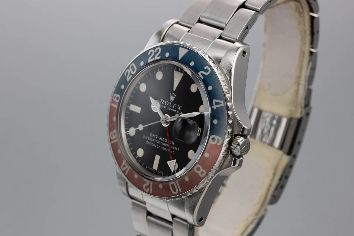 1968 Rolex GMT-Master 1675 "Pepsi" with Box and Double Punch Papers