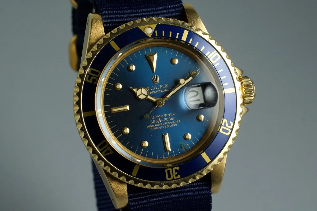 1978 YG Rolex Submariner 1680 Blue Dial