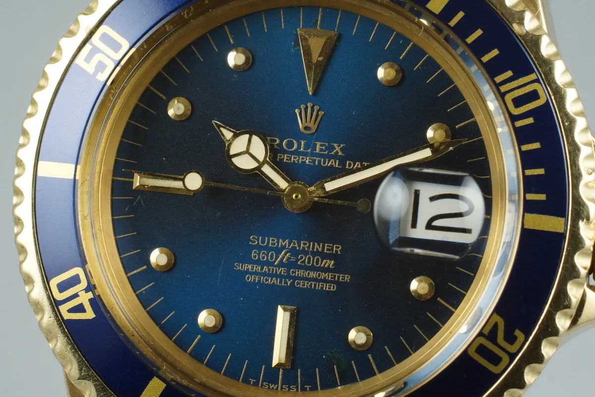 1978 YG Rolex Submariner 1680 Blue Dial