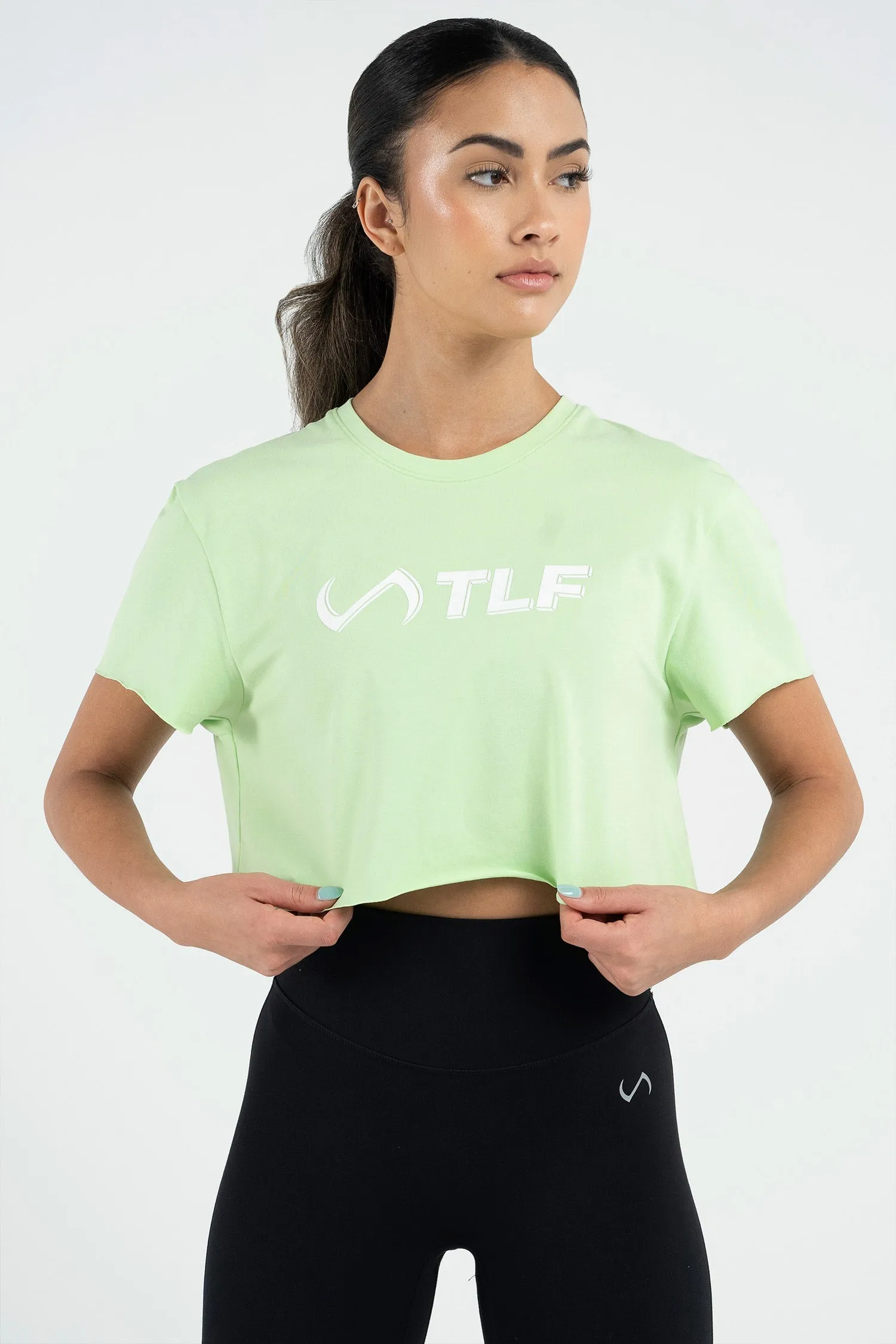 3-D Oversized Gym Crop Tee