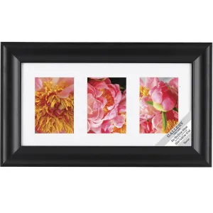 5 x 7 Collage Frame: 3 Photo, White/Black, 14.33 x 24.39 inches