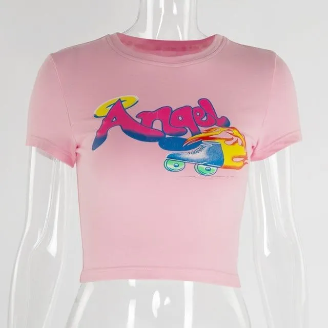 90s Angel Crop Top