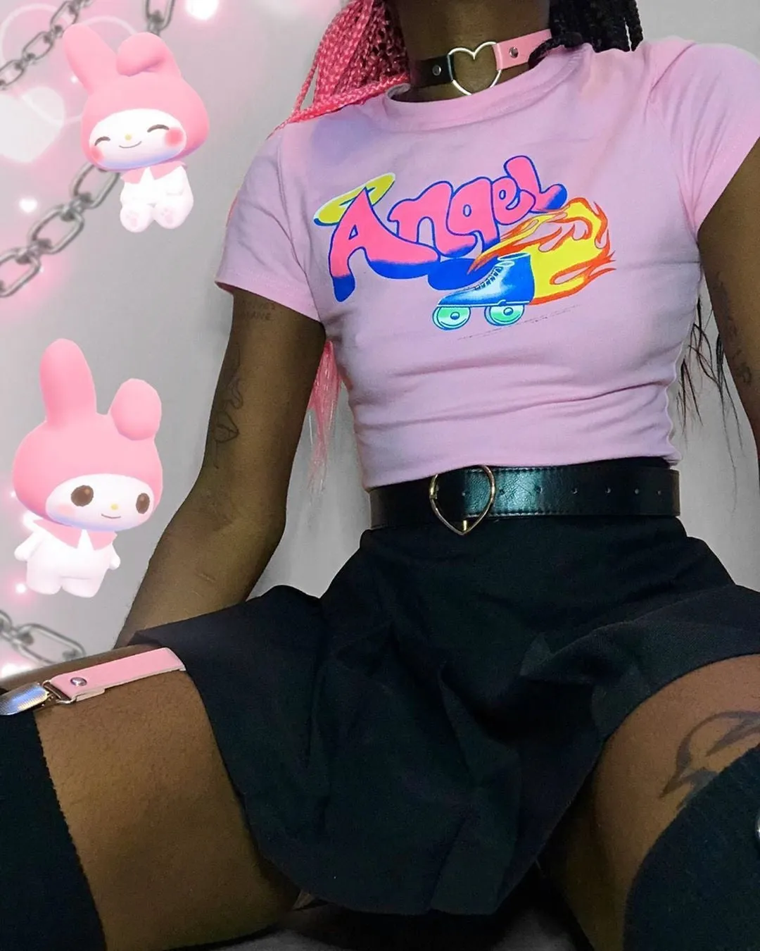 90s Angel Crop Top