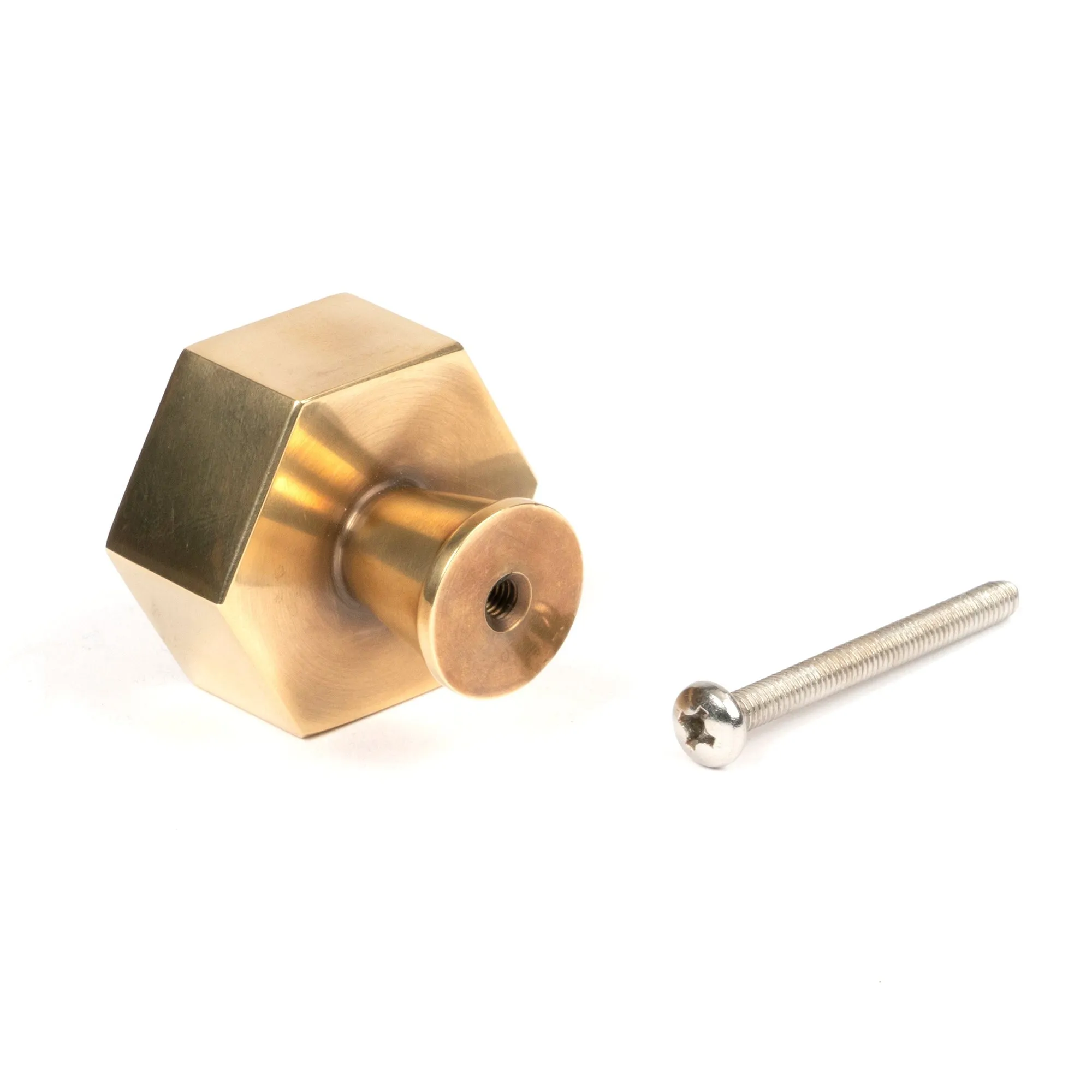 Aged Brass Kahlo Cabinet Knob - 38mm | From The Anvil