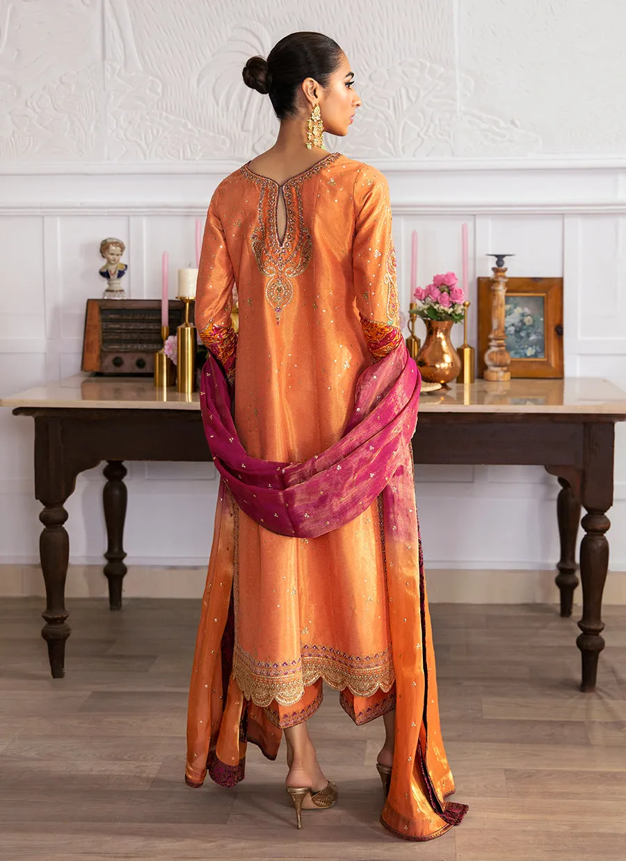 Aleen Apricot Shirt And Dupatta