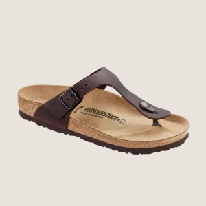 Birkenstock Gizeh Oiled Leather Regular (Classic Footbed   Suede Lined)