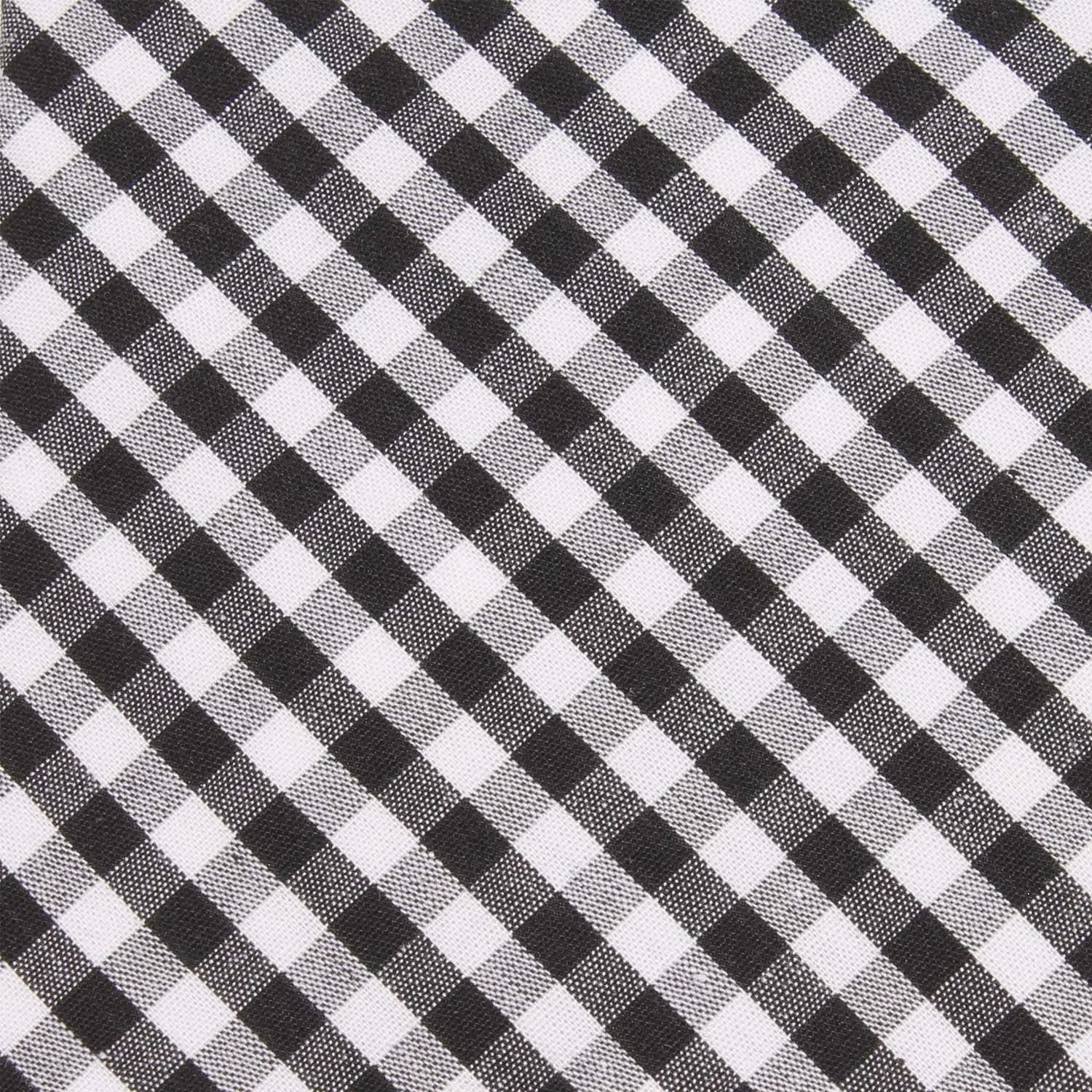 Black and White Gingham Cotton Pocket Square