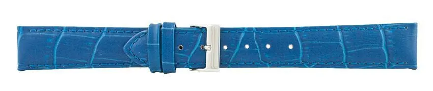 Blue Alligator Leather Watch Band 18mm 175849