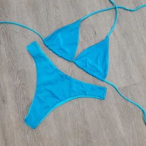 Blue on Blue Scoop Bottoms Sample