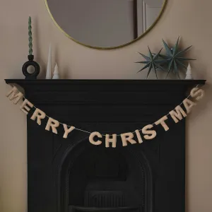 Blush Pink Felt Merry Christmas Bunting