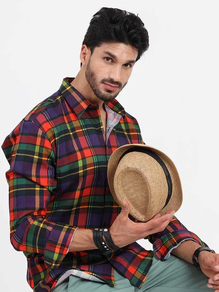 Bold Checks Printed Full Sleeve Shirt