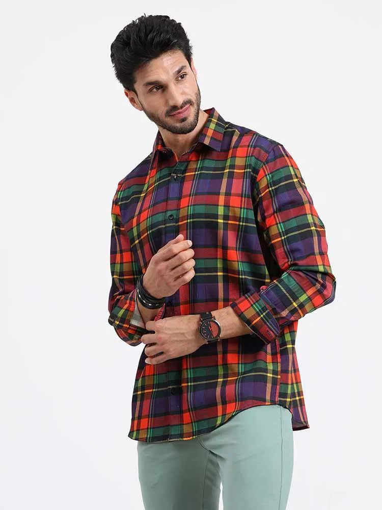 Bold Checks Printed Full Sleeve Shirt