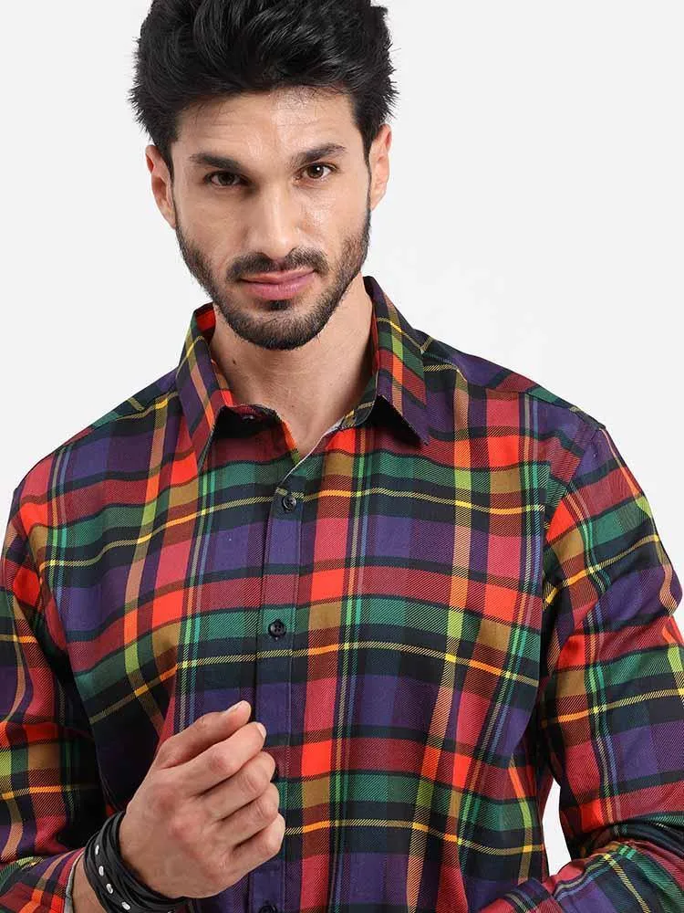 Bold Checks Printed Full Sleeve Shirt