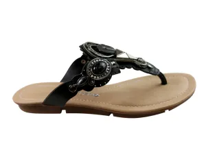 Bottero Aruba Womens Comfort Leather Thongs Sandals Made In Brazil