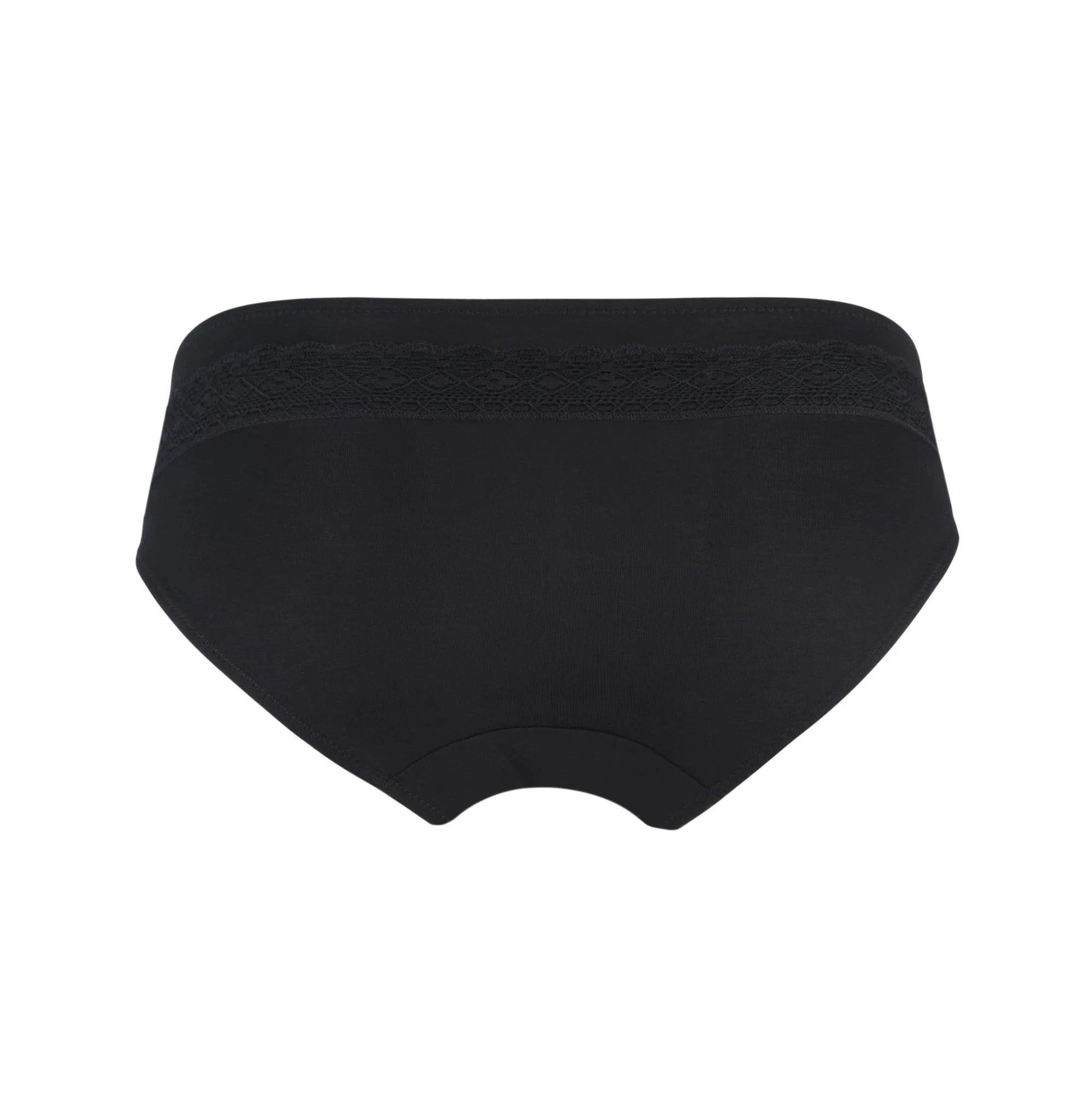 Champagne - Silk & Organic Cotton Brief in Black