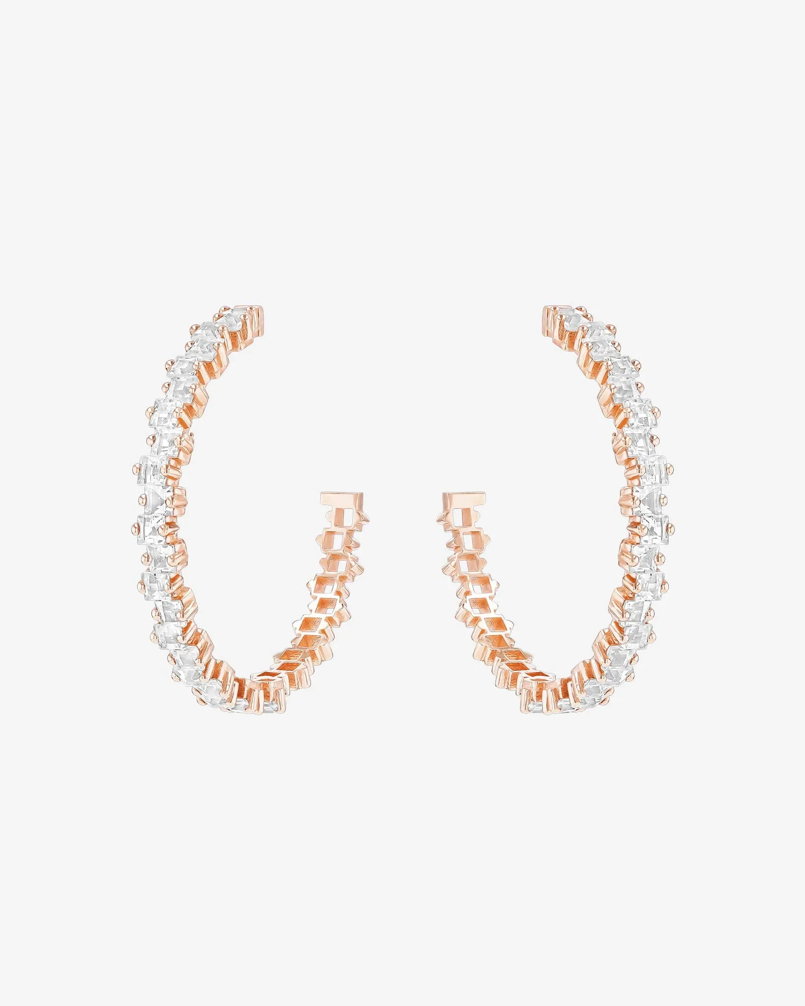 Cierra White Topaz Milli Hoops