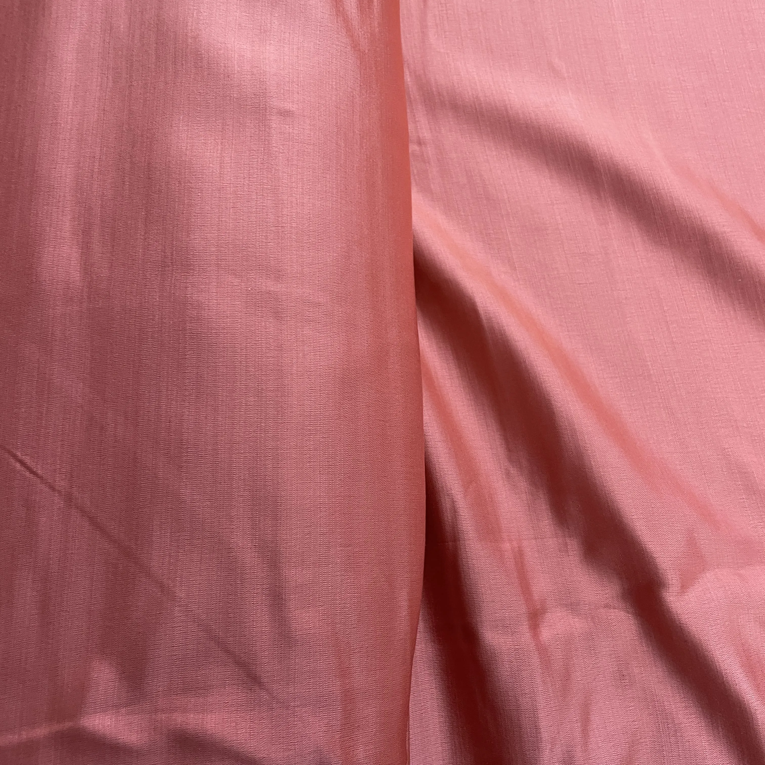 Classic Dark Peach Pink Solid Bemberg Silk