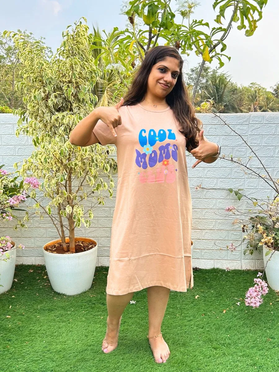 Cool Mom Club Oversized Maternity T Shirt Dress