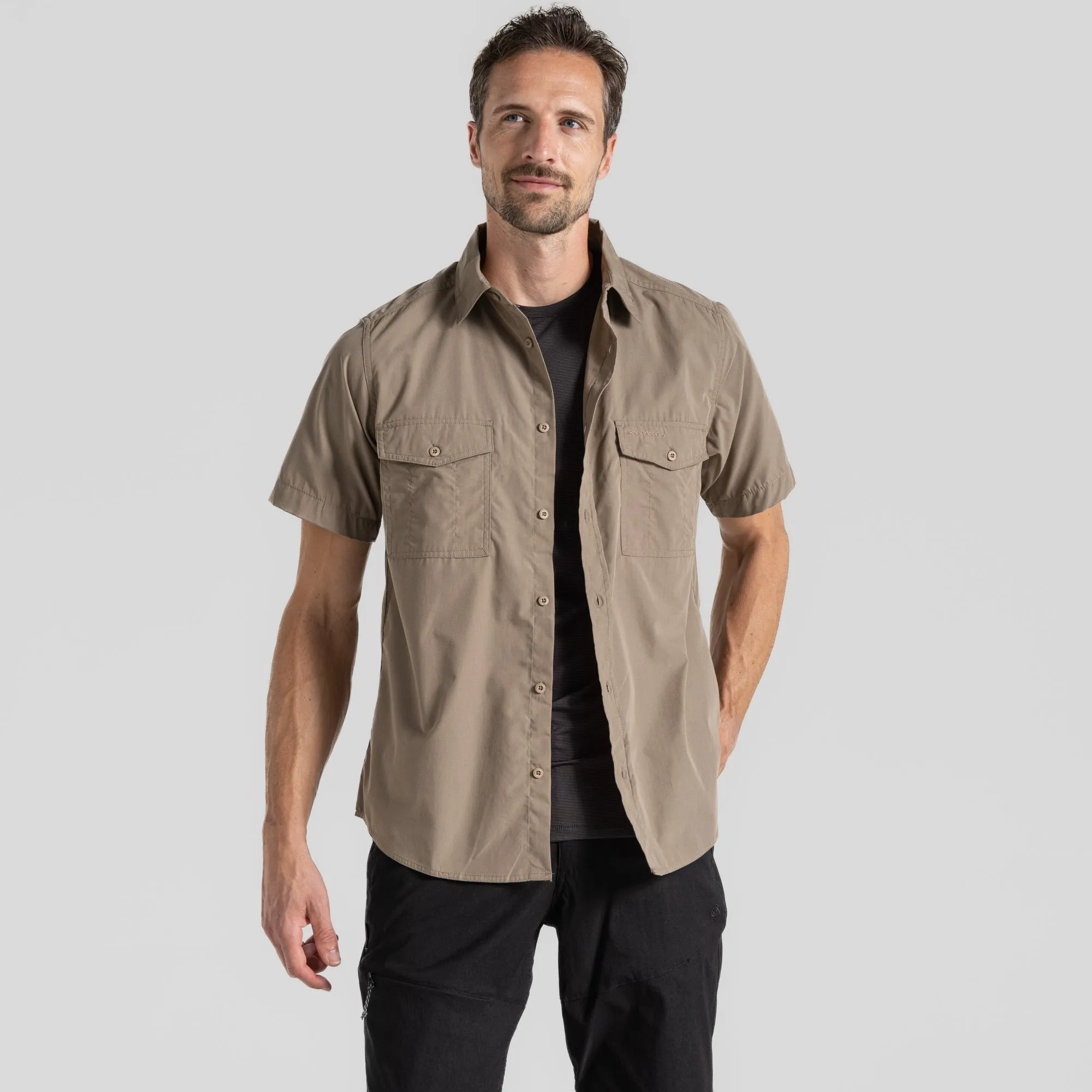 Craghoppers Mens Kiwi Short Sleeved Shirt Nosi Defense