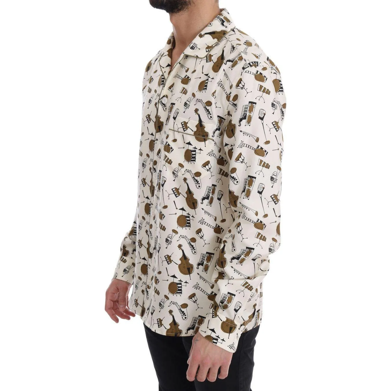 Dolce & Gabbana Exclusive Silk Casual Men's Shirt - JAZZ Motive