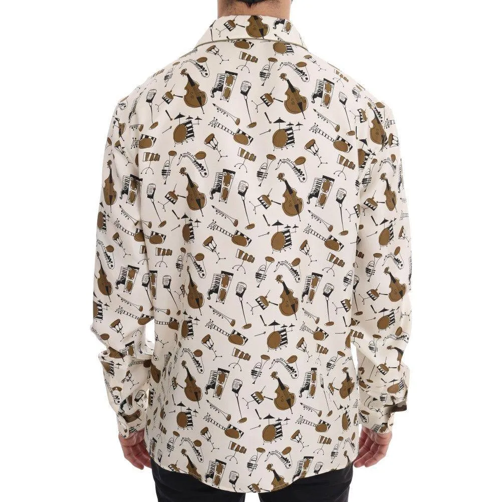 Dolce & Gabbana Exclusive Silk Casual Men's Shirt - JAZZ Motive