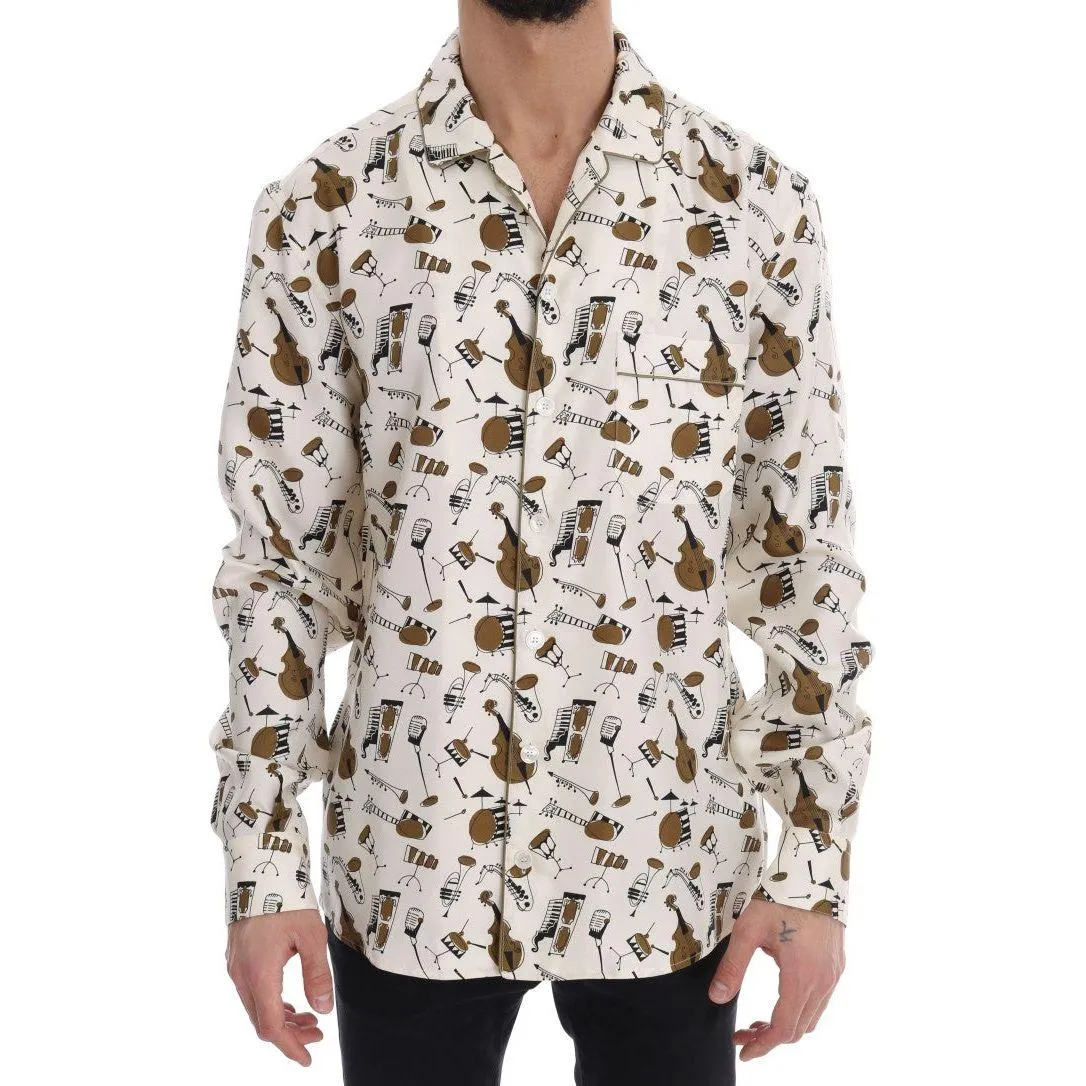 Dolce & Gabbana Exclusive Silk Casual Men's Shirt - JAZZ Motive