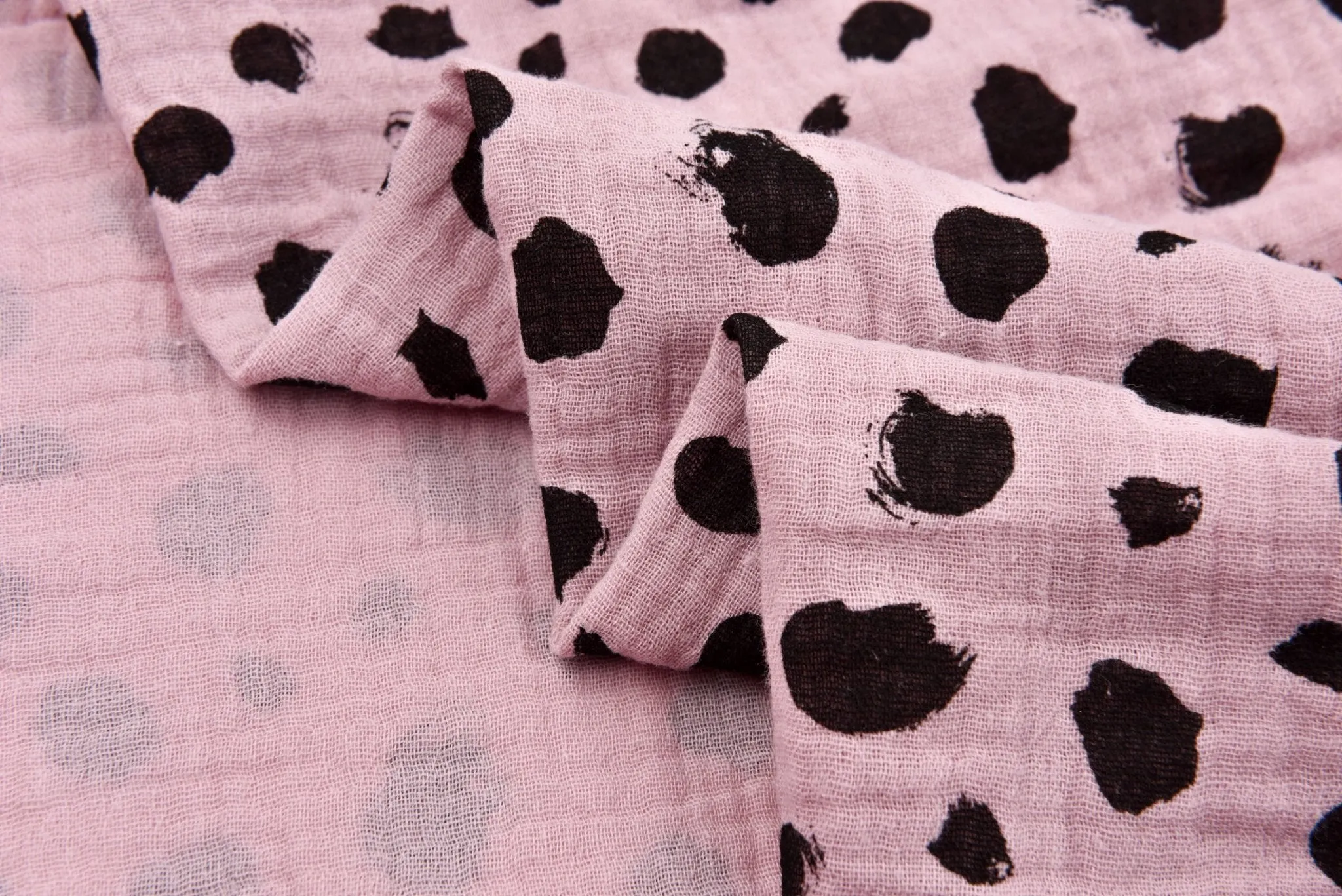 Double Gauze Splash Dots  Print Fabric