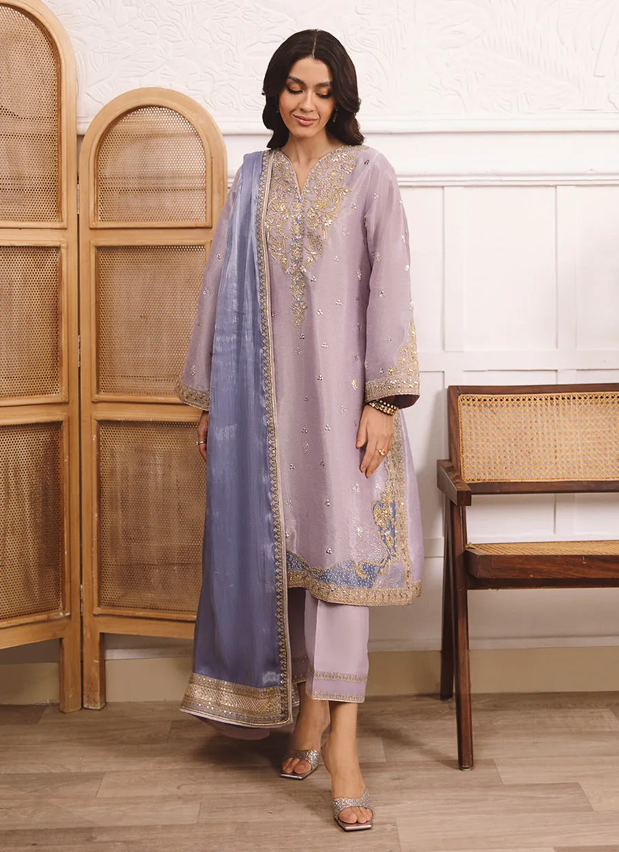 Elif Lavender Shirt And Dupatta