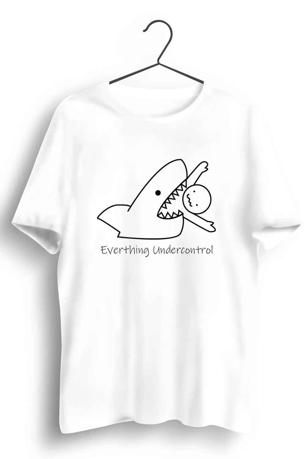 Everything Under Control Graphic Printed White Tshirt