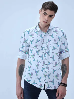 Flying Bird Digital Printed Full Shirt