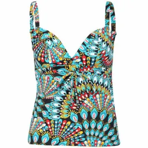 Freya Marimba Soft Plunge Tankini Top, Paradise