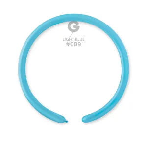 Gemar Latex Balloon #009 Light Blue 1inch 50 Count Solid Color