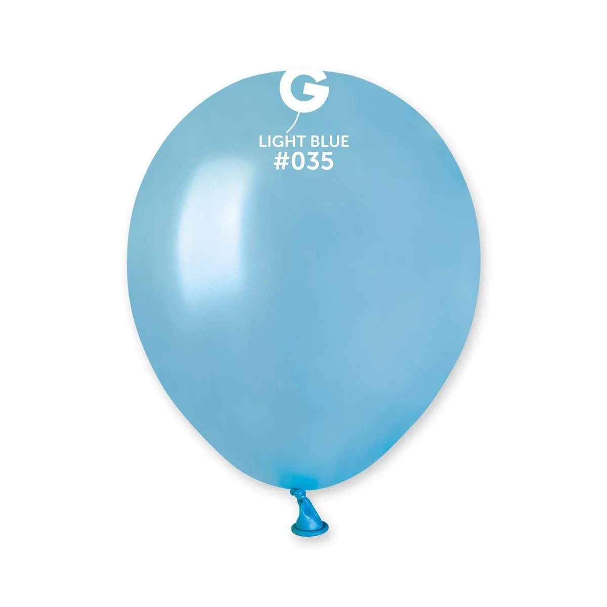 Gemar Latex Balloon #035 Light Blue 5inch 100 Count Metal Color