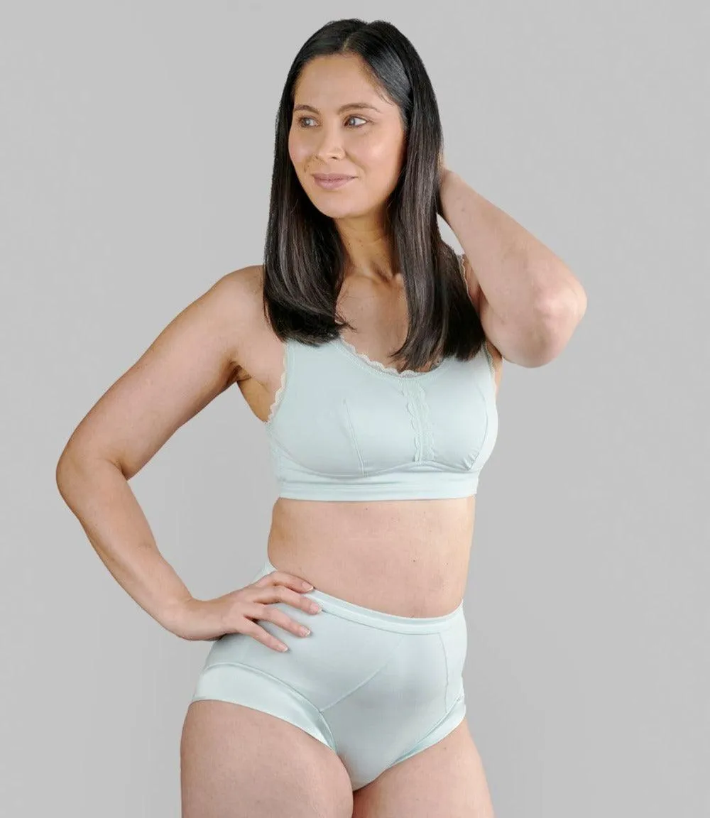 Georgia - Silk Back Support Full Coverage Wireless Organic Cotton Bra