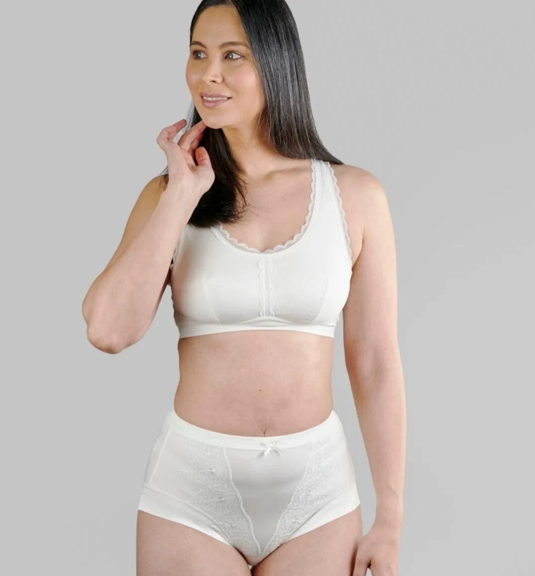 Georgia - Silk Back Support Full Coverage Wireless Organic Cotton Bra