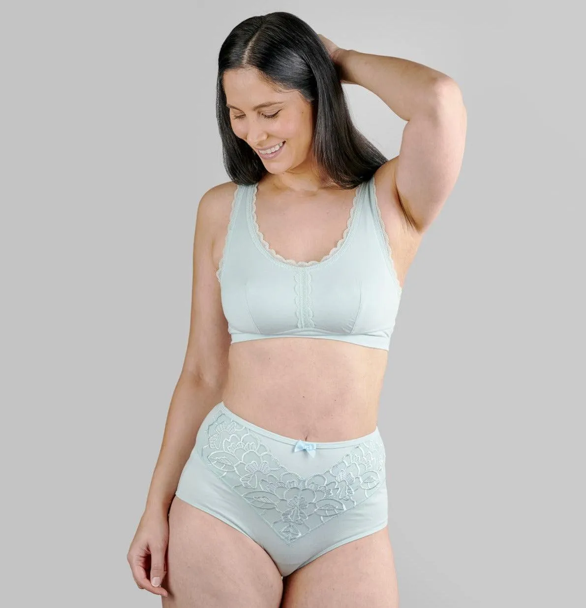 Georgia - Silk Back Support Full Coverage Wireless Organic Cotton Bra