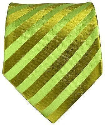 Green Striped Silk Tie and Accessories