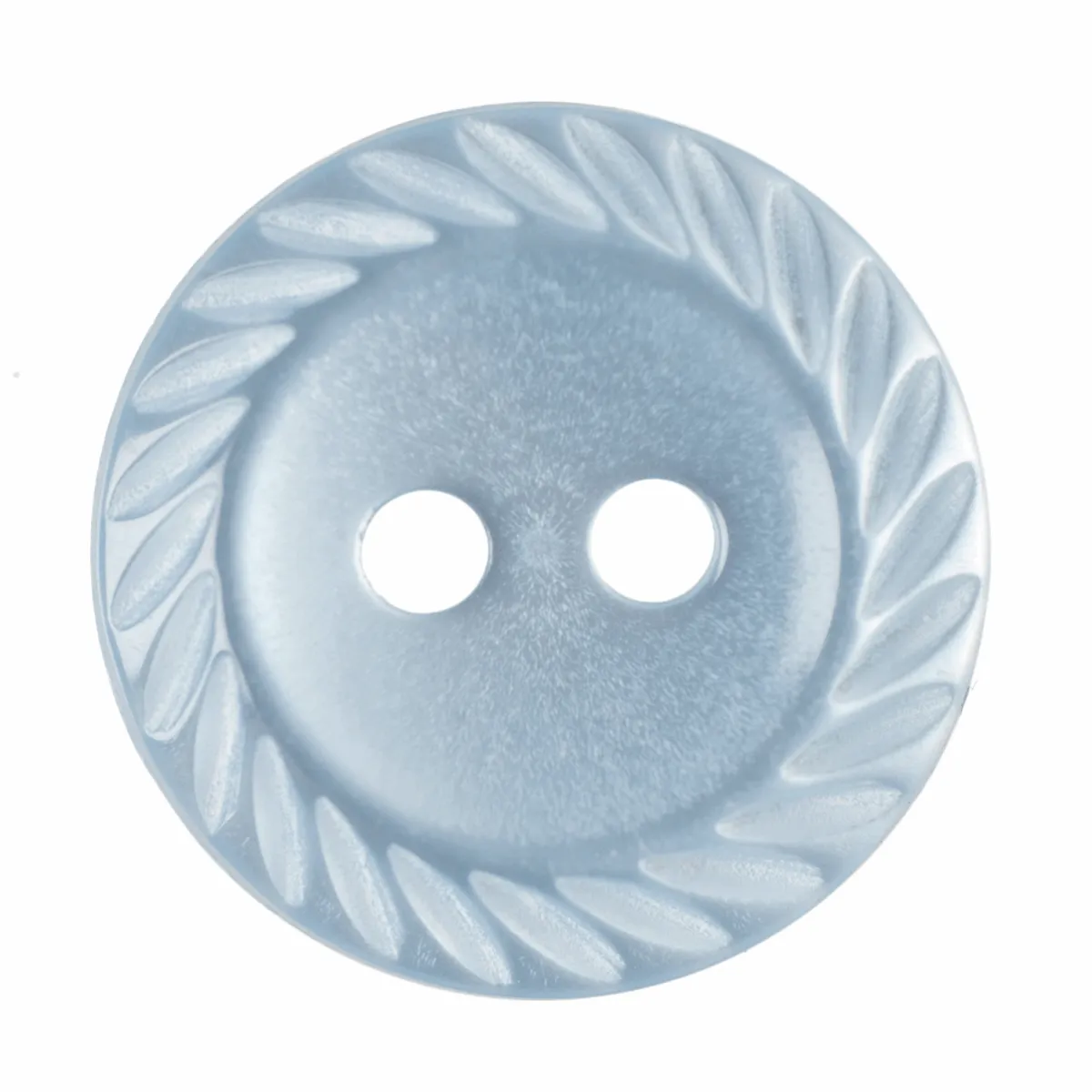 Hemline Fancy Edge Baby Blue Button - 16.25mm (Pack of 8)