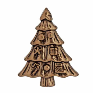 Hemline Gold Christmas Tree Button Code E - 21mm (Pack of 4)