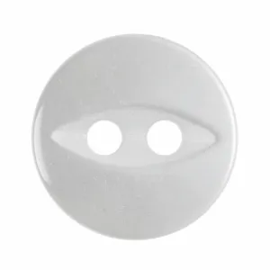 Hemline White Fish Eye Button - 11.25mm (Pack of 13)