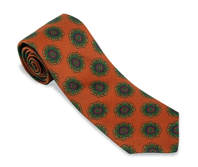 Henna Alexander Medallions Necktie - F5585