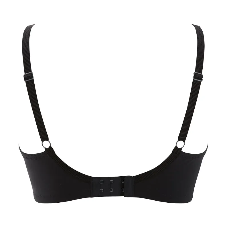 Hettie Black Grey Balconette Bra - Cleo