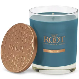 Hive Glass Candle Blue Basil, 16oz