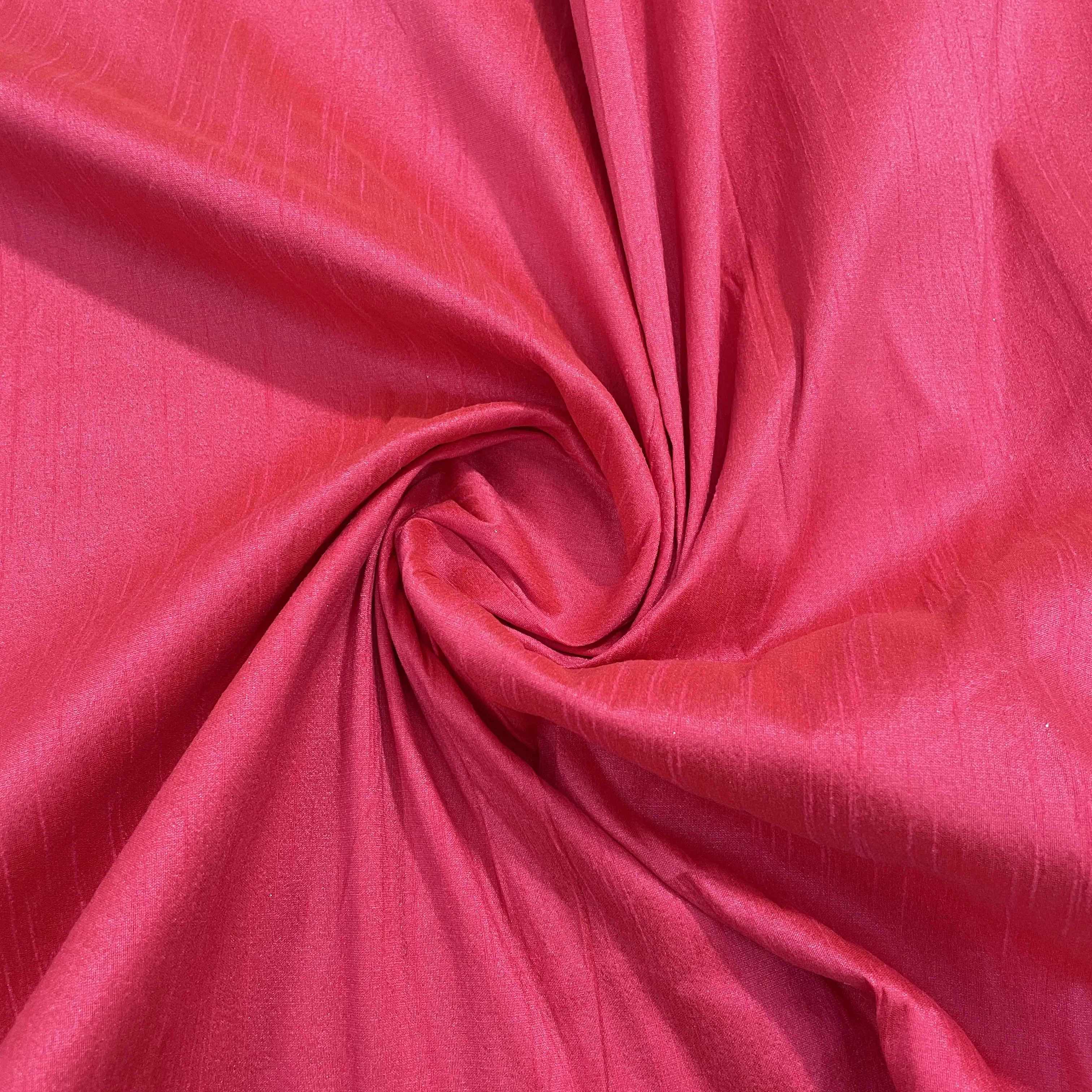 Hot Pink Solid Dupian Silk Fabric