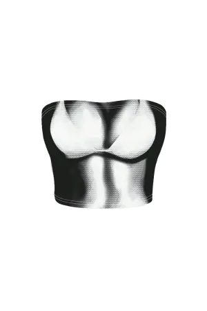 Hypnotic Graphic Tube Top (Black/White)