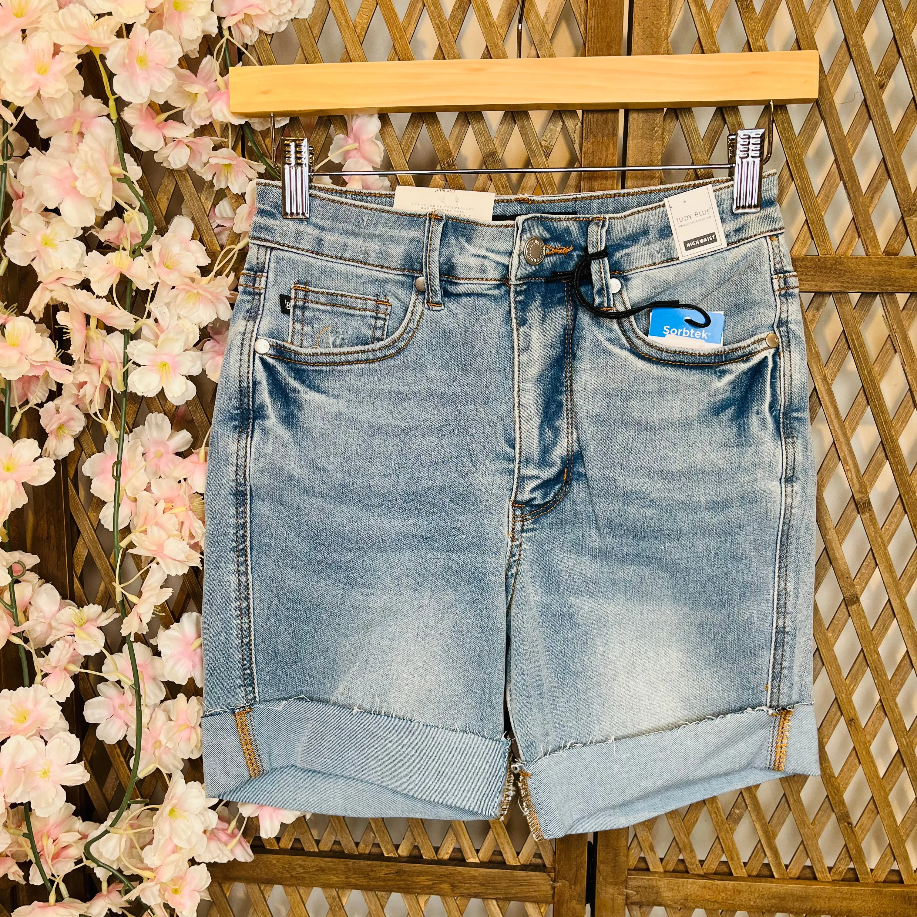 Judy Blue High Waist Tummy Control Cool Denim Shorts