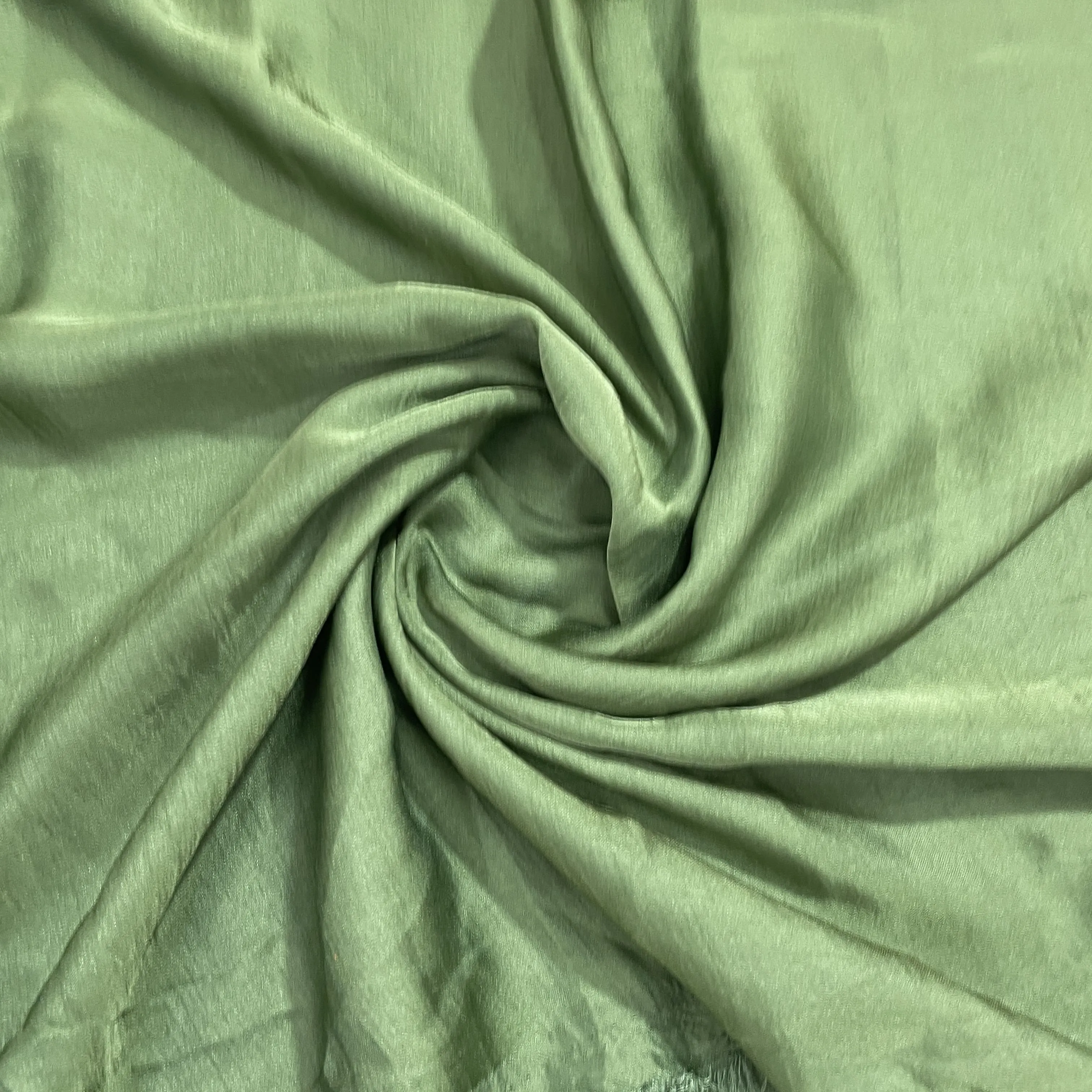 Jungle Green Solid Bemberg Silk Fabric