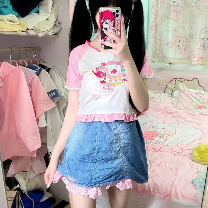 Little Kawaii Friends Crop Top